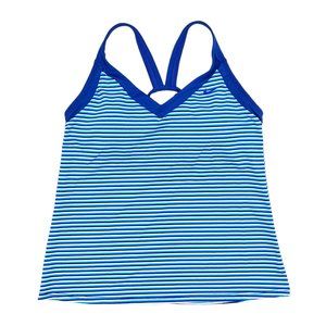 Nike Swim Stripe V-Neck Tankini Top Size Small